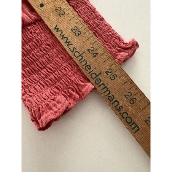 Ava and Viv Top Size 1X Coral Milkmaid Babydoll Cottagecore Boho Adj Waist - Picture 16 of 16